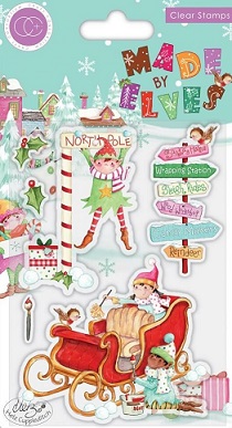 Craft Consortium - Made By Elves Clear Acrylic Stamps - Sleigh