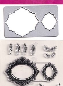 Craft Sensations - Clear Stamps & Cutting Die Set - Vintage Frames