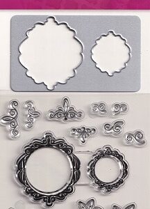 Craft Sensations - Clear Stamps & Cutting Die Set - Vintage Frames 2
