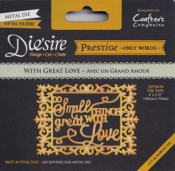 Die'sire - With Great Love Sentiment Cutting Die