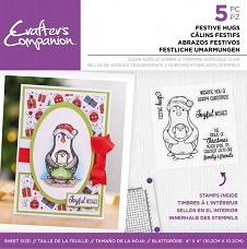 Crafters Companion - Festive Hugs Clear Stamps