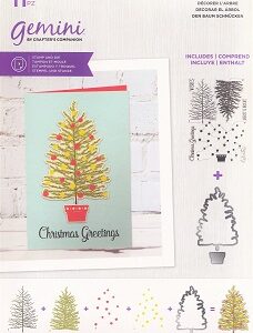 Crafters Companion - Gemini - Decorate The Tree Stamp & Die Set