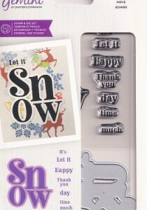 Crafters Companion - Gemini - Snow Stamp & Die Set