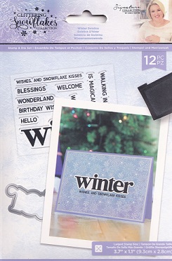 Crafters Companion - Glittering Snowflake Collection - Winter Solstice Stamp & Die