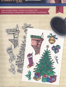 Crafters Companion - Twas The Night Before Christmas Clear Stamps - Stockings By The Fire