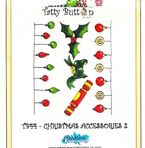 Creative Expressions - The World Of Tatty Buttons - Christmas Accessories Mounted Rubber Stamp Sheet