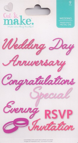 Cut & Make - A6 Wedding Sentiments Dies