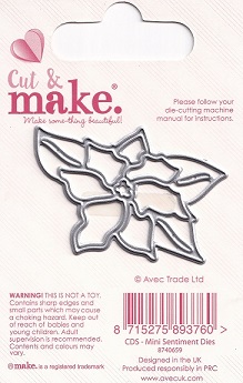 Cut & Make - Mini Sentiment - Poinsettia Die - Image 2