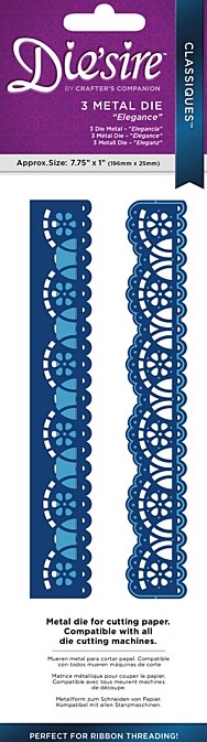 Die'sire Classiques Ribbon Threading Metal Die - Elegance