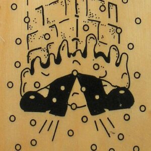 Docrafts - Anita's Santa Stuck In The Chimney Wood Mounted Rubber Stamp