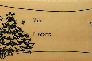 Docrafts - Anita's To - From Christmas Tag Wood Mounted Rubber Stamp