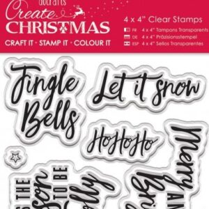 Docrafts - Create Christmas Clear Acrylic Stamps