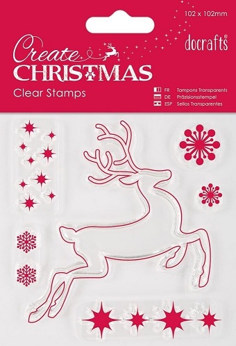 Docrafts - Create Christmas Reindeer Clear Stamps