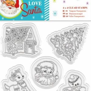 Docrafts - Love Santa Mixed Icons Acrylic Stamp Set