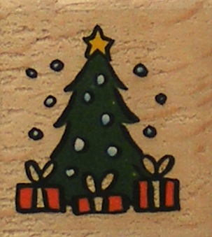 Docrafts - Whispers Christmas Tree Wood Mounted Rubber Stamp
