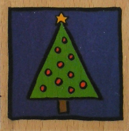 Docrafts - Whispers Christmas Tree Wood Mounted Rubber Stamp