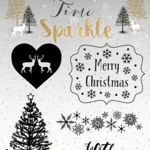 Dovecraft - Time To Sparkle With Love Clear Stamps