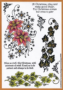 Elusive Images - Christmas Foliage Unmounted Rubber Stamp Sheet