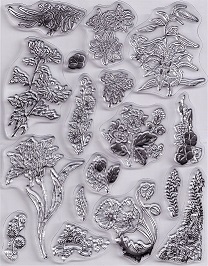 Evolution Ltd - Clear Acrylic Stamp Set - Beautiful Blooms (17 Pieces) - Image 2
