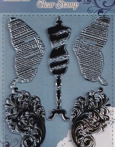 Evolution Ltd - Clear Acrylic Stamp Set - Butterfly Wings (5 Pieces)