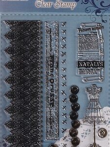 Evolution Ltd - Clear Acrylic Stamp Set - Dress Makers (8 Pieces)