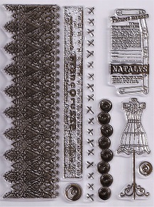 Evolution Ltd - Clear Acrylic Stamp Set - Dress Makers (8 Pieces) - Image 2