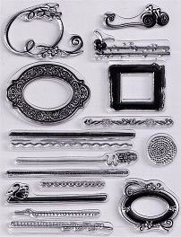 Evolution Ltd - Clear Acrylic Stamp Set - Elegant Frames (15 Pieces) - Image 2