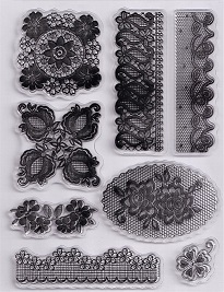 Evolution Ltd - Clear Acrylic Stamp Set - Floral Fancies (8 Pieces) - Image 2