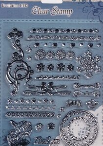 Evolution Ltd - Clear Acrylic Stamp Set - Floral Selection (26 Pieces)
