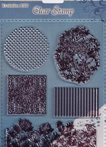 Evolution Ltd - Clear Acrylic Stamp Set - Flower Backgrounds (5 Pieces)