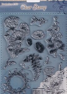 Evolution Ltd - Clear Acrylic Stamp Set - Flower Festival (14 Pieces)