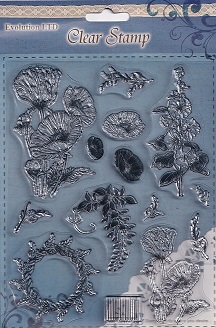 Evolution Ltd - Clear Acrylic Stamp Set - Flower Festival (14 Pieces)