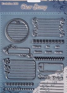 Evolution Ltd - Clear Acrylic Stamp Set - Journal Embellishments 2 (20 Pieces)
