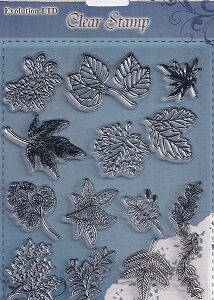 Evolution Ltd - Clear Acrylic Stamp Set - Leaves (13 Pieces)