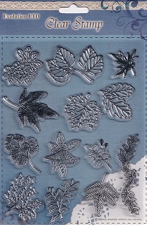 Evolution Ltd - Clear Acrylic Stamp Set - Leaves (13 Pieces)