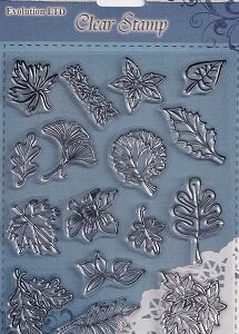 Evolution Ltd - Clear Acrylic Stamp Set - Leaves 2 (16 Pieces)