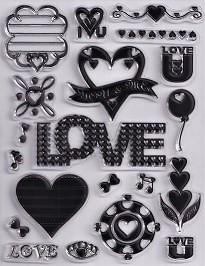 Evolution Ltd - Clear Acrylic Stamp Set - Love (20 Pieces) - Image 2