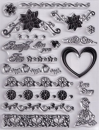 Evolution Ltd - Clear Acrylic Stamp Set - Love Story (18 Pieces) - Image 2