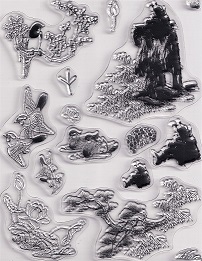 Evolution Ltd - Clear Acrylic Stamp Set - Oriental Charm (15 Pieces) - Image 2