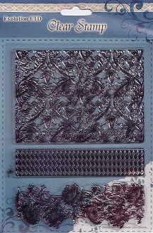Evolution Ltd - Clear Acrylic Stamp Set - Ornate Background (3 Pieces)