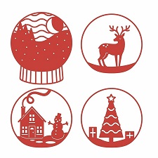First Edition - Build A Scene Dies - Snowglobe Deer - Image 2