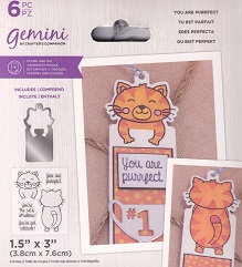 Gemini - You Are Purrfect Stamp & Die Set