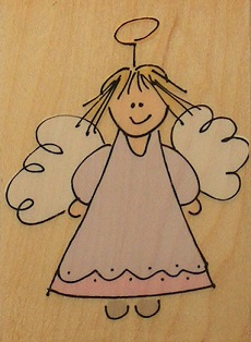 Hero Arts - Silly Angel Rubber Stamp