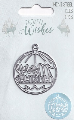 Hobbycraft - Frozen Wishes - Merry Christmas Bauble Die