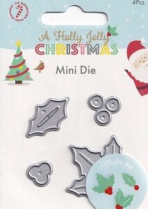 Hobbycraft - Holly Jolly Christmas - Holly Mini Die Set
