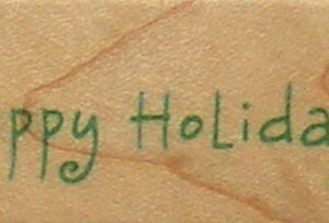 Inkadinkado - Happy Holidays Wood Mounted Rubber Stamp
