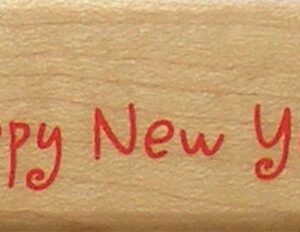 Inkadinkado - Happy New Year Wood Mounted Rubber Stamp