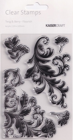Kaisercraft - Twig & Berry Flourish Clear Acrylic Stamps