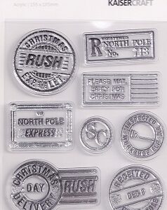 Kaisercraft - Twig & Berry Postmarks Clear Acrylic Stamps