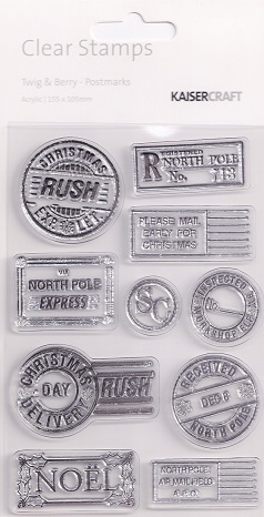 Kaisercraft - Twig & Berry Postmarks Clear Acrylic Stamps